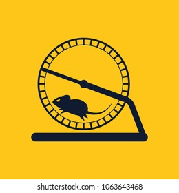 silhouette hamster wheel
