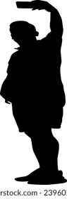 silhouette hand with  bird vector