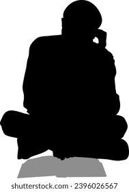 silhouette hand with  bird vector