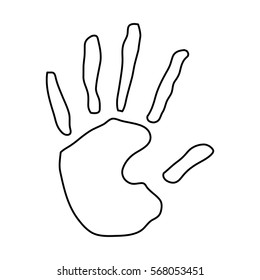 Silhouette hand design icon image, vector illustration