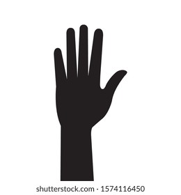 silhouette of hand person isolated icon vector illustration design