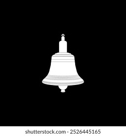 Silhouette of the Hand Ringing Bell, Flat Style, can use for Pictogram, Apps, Website, Logo, Art Illustration, of Graphic Design Element. Vector Illustration