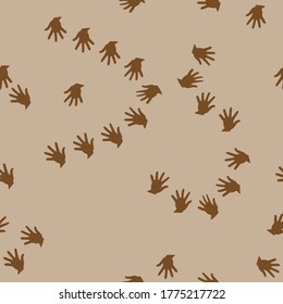 silueta de una mano con dedos extendidos.patrón sin costuras.vector.