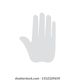 silhouette of hand stop isolated icon vector illustration design