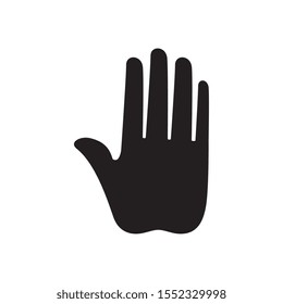 silueta de la mano paro aislado icono ilustración vectorial diseño