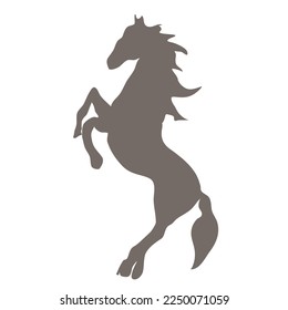 Silhouette hand-drawn vector of horse. Vector illustration image of stallion. Logo design of horse. Silhouette image of a horse. Stallion jumping. Standing horse.
