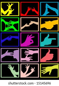 silhouette of hands