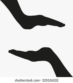 silhouette of hands