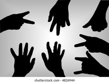 silhouette of hands