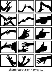 silhouette of hands