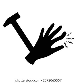 Silhouette of Hands in an Accident or Injury Situation