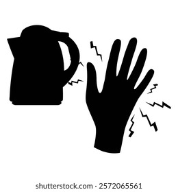 Silhouette of Hands in an Accident or Injury Situation