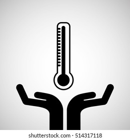 silhouette hands environmentally friendly global warming vector illustration eps 10