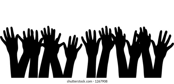 Silhouette hands, scalable vector