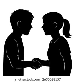 Silhouette handshake agreement partnership collaboration deal teamwork cooperation vector graphic image - Powered by Shutterstock - Get 15% off with code: PIKWIZARD15