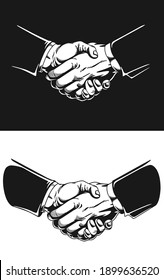 Silhouette Handshake Business Agreement Contract Deal