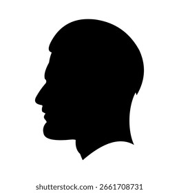 Silhouette of a handsome man