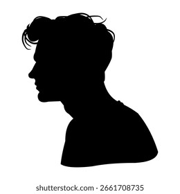 Silueta de un hombre guapo
