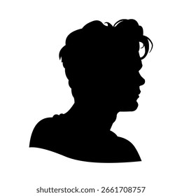 Silhouette of a handsome man