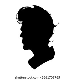 Silhouette of a handsome man
