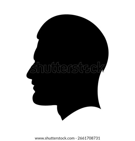 Silhouette of a handsome man