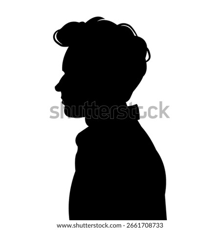 Silhouette of a handsome man