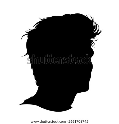 Silhouette of a handsome man