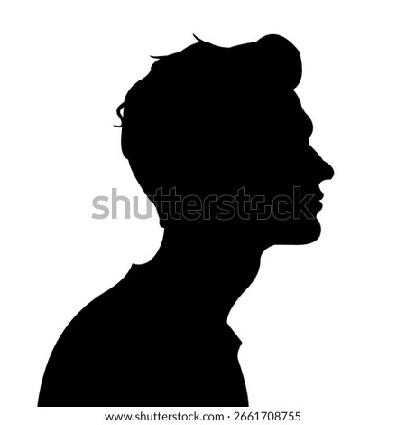 Silhouette of a handsome man