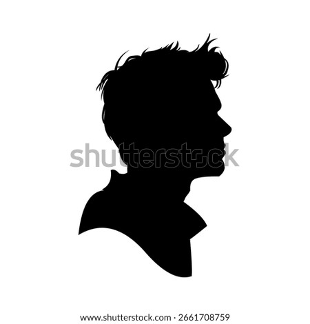 Silhouette of a handsome man