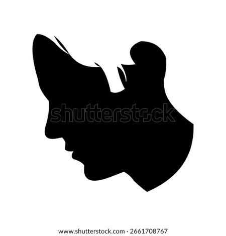 Silhouette of a handsome man