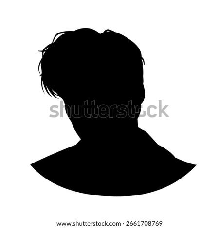 Silhouette of a handsome man