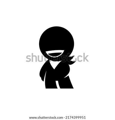 silhouette of happines person icon vector