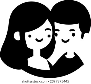 Silhouette of Happy couple love