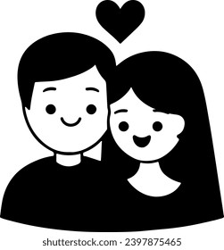 Silhouette of Happy couple love