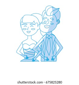 silhouette happy couple together and romantic celebration