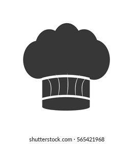 silhouette hat chef cooking restaurant vector illustration eps 10