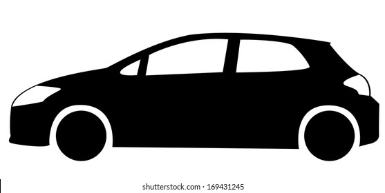 Silhouette Of Hatchback Car (jpg Also Available In Portfolio)