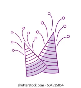 silhouette hats party to cebrate happy birthday