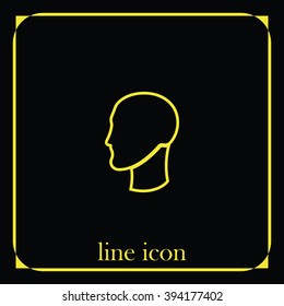 Silhouette of a head.