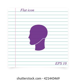 Silhouette of a head.