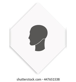 Silhouette of a head.