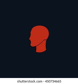 Silhouette of a head.