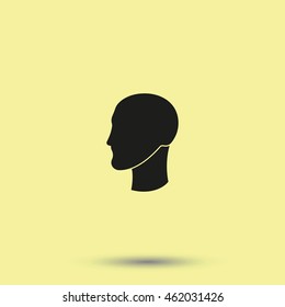 Silhouette of a head.