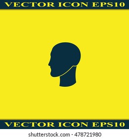 Silhouette of a head.