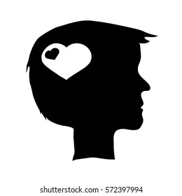 silhouette of the head,