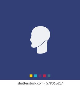 Silhouette of a head.