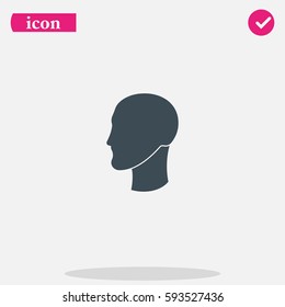 Silhouette of a head.