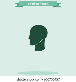 Silhouette of a head.