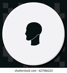 Silhouette of a head.