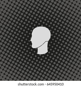 Silhouette of a head.